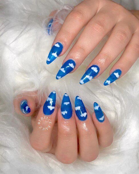 30 Blue Nail Designs For Your Next Manicure - 225
